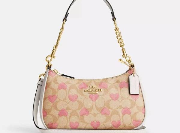 coach teri shoulder bag pink