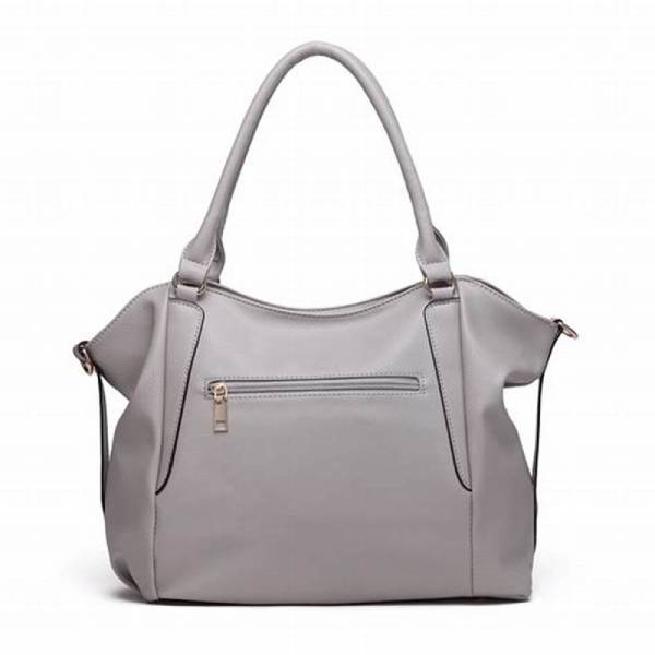 grey shoulder bag