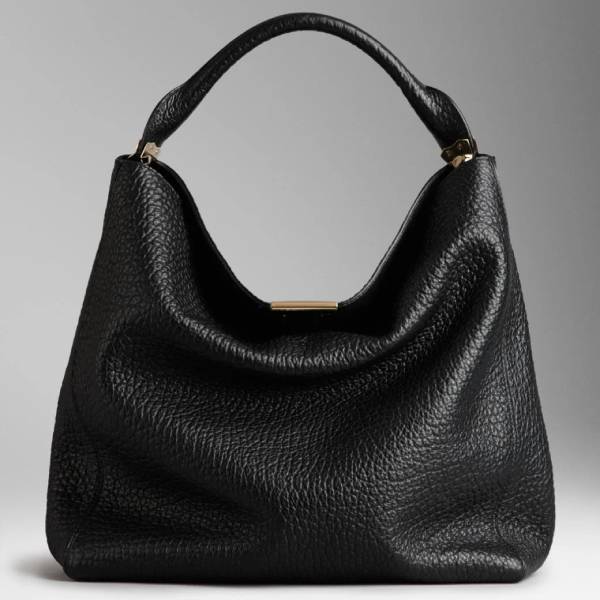 black leather hobo bag