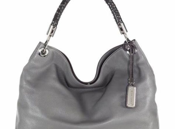 grey shoulder bag