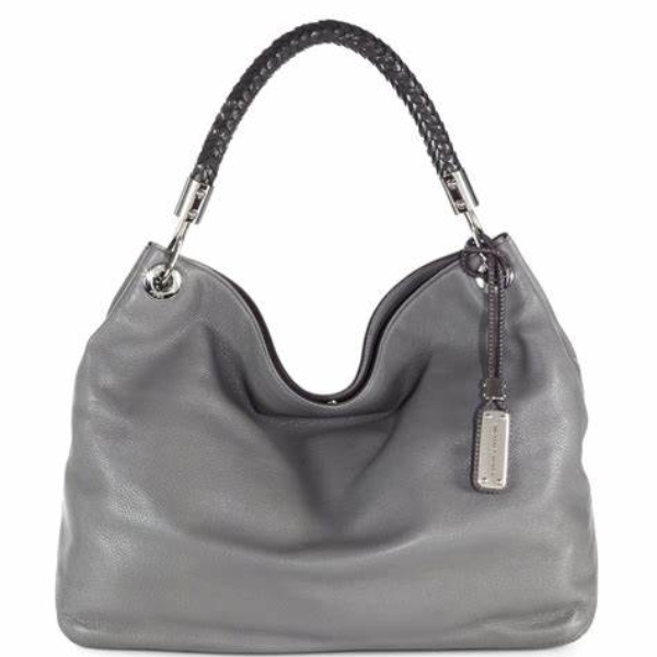 grey shoulder bag