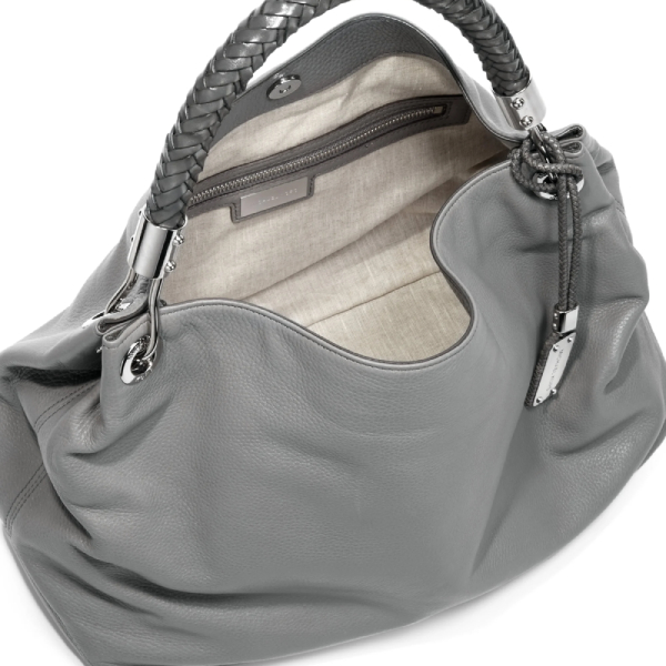 grey shoulder bag