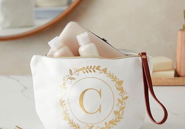 monogrammed makeup bag