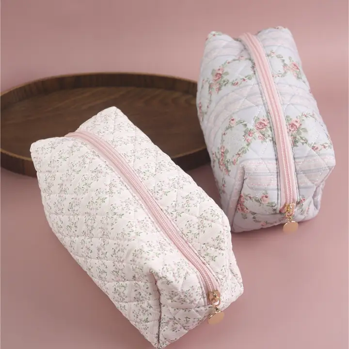 floral makeup bag