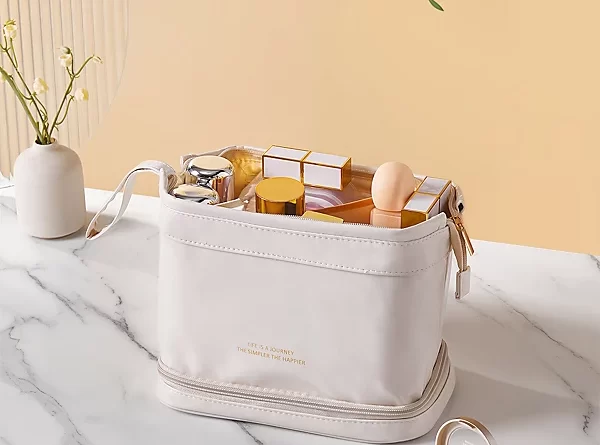 travel makeup bag with compartments