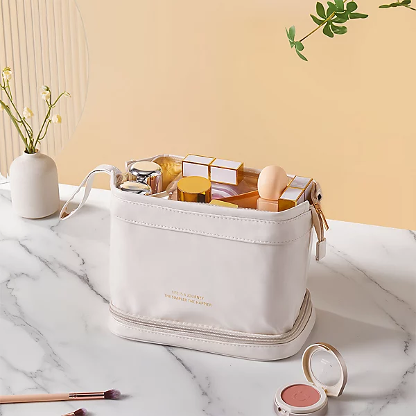 travel makeup bag with compartments